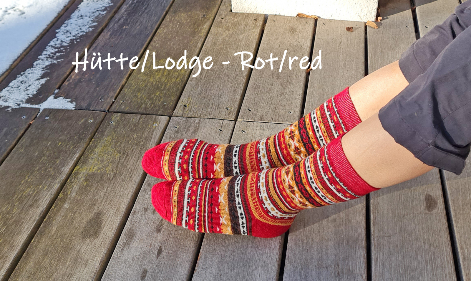 Alpaca Socks - Lodge - red